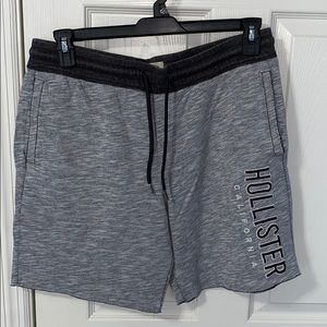 Gray/White Hollister Jogger Shorts